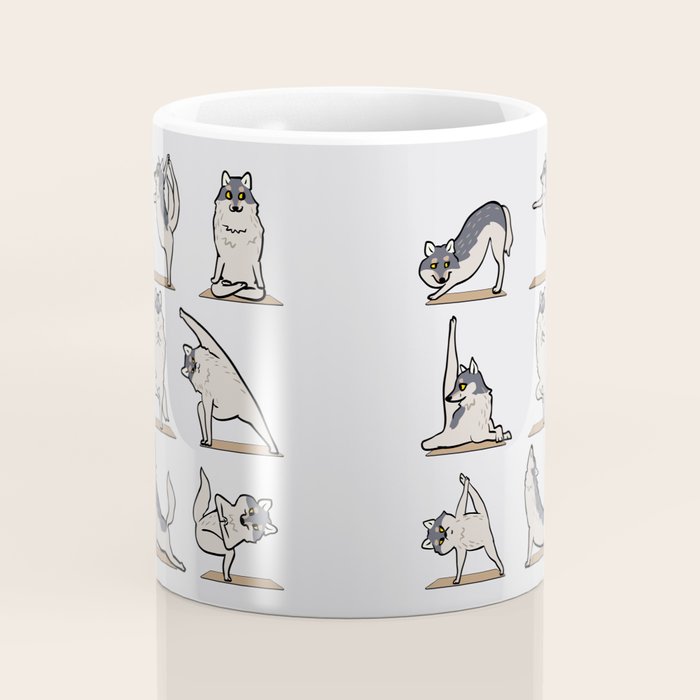 Wolf Yoga Coffee Mug Gallery Image 4