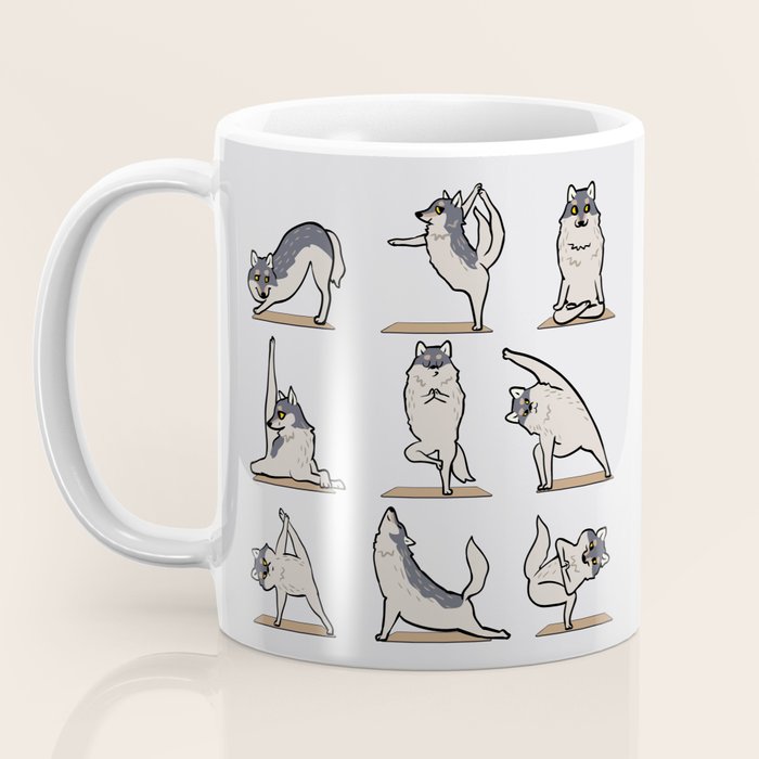 Wolf Yoga Coffee Mug Gallery Image 3