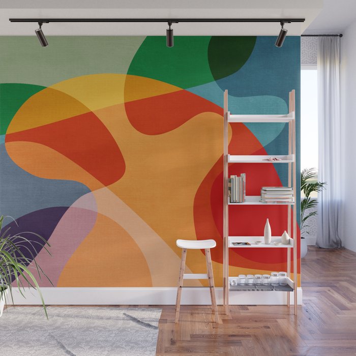 Abstract Colorful Artwork VI Wall Mural Gallery Image 1