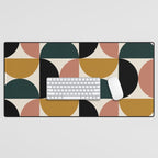 Bauhaus Mid Century Modern Geometric I Desk Mat Gallery Image 1