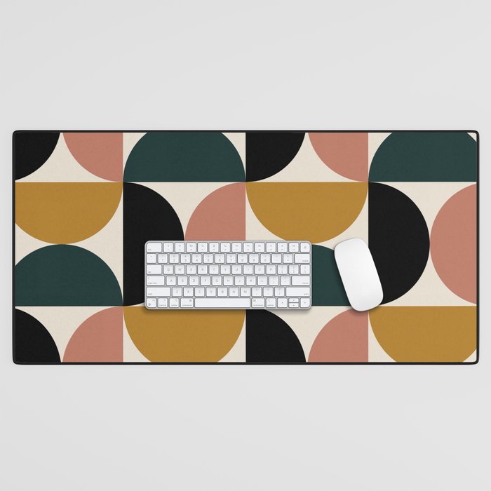 Bauhaus Mid Century Modern Geometric I Desk Mat Gallery Image 1