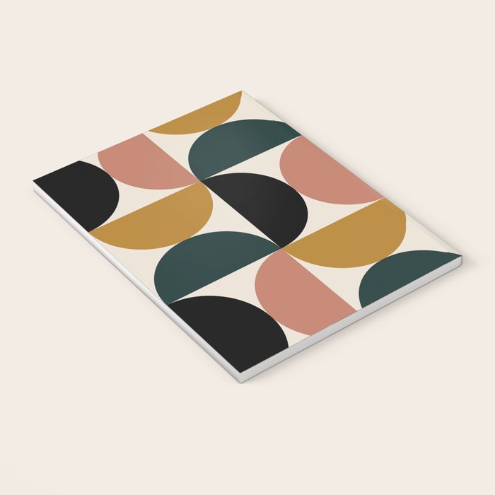 Bauhaus Mid Century Modern Geometric I Notebook Gallery Image 3