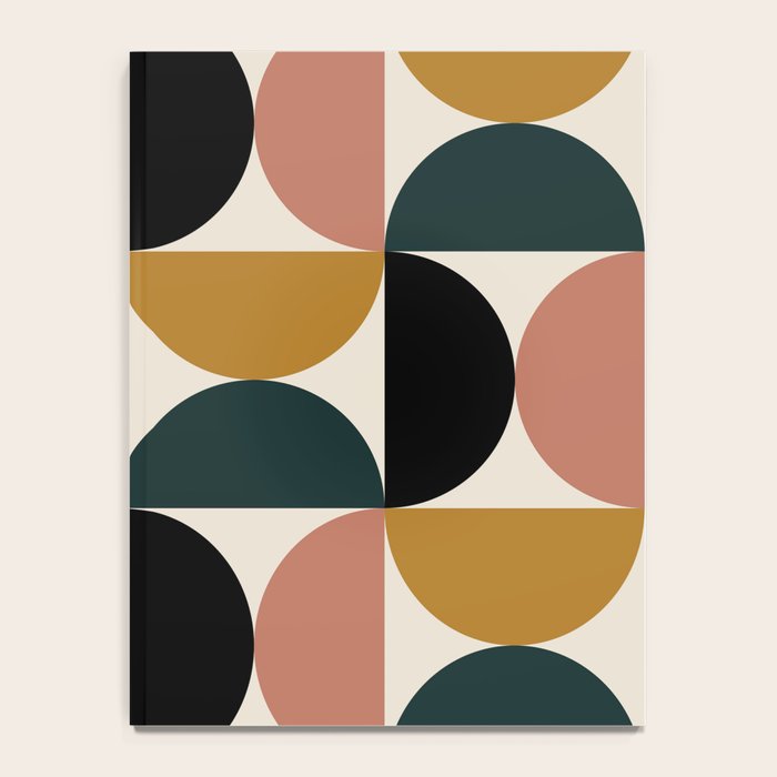 Bauhaus Mid Century Modern Geometric I Notebook Gallery Image 4