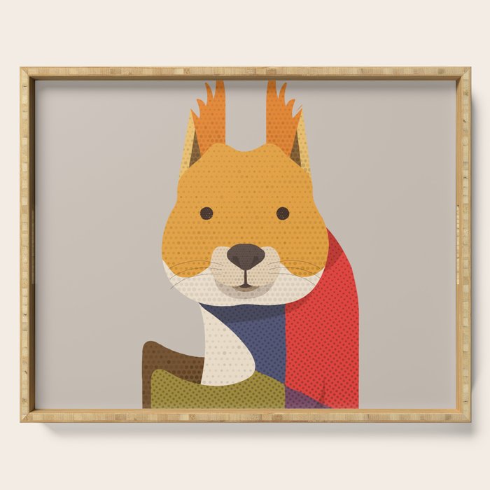 Red Squirrel Serving Tray Gallery Image 1