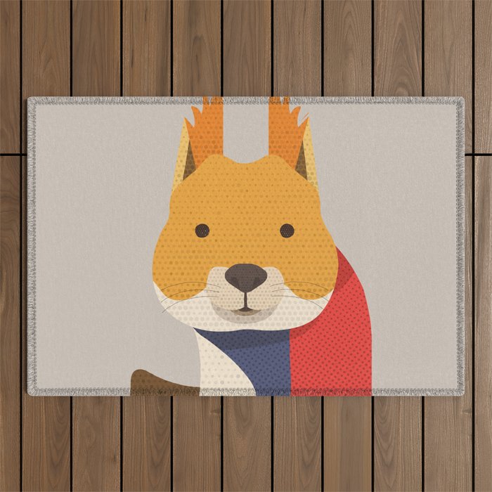 Red Squirrel Outdoor Rug Gallery Image 1