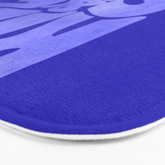 Rise and Shine - blue typography Bath Mat Gallery Image 3