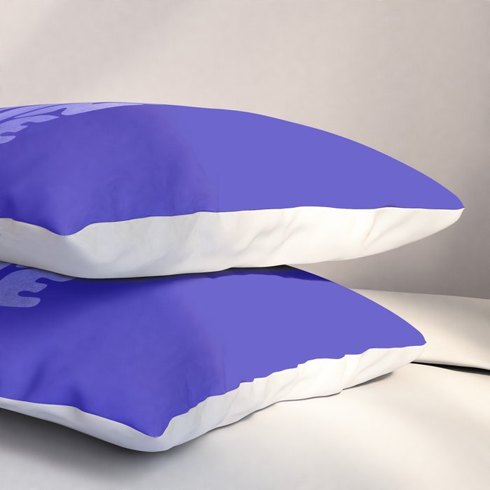 Rise and Shine - blue typography Pillow Sham Gallery Image 3
