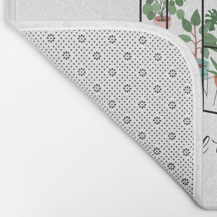 Good Things Grow Here Illustrated Quote Bath Mat Gallery Image 2