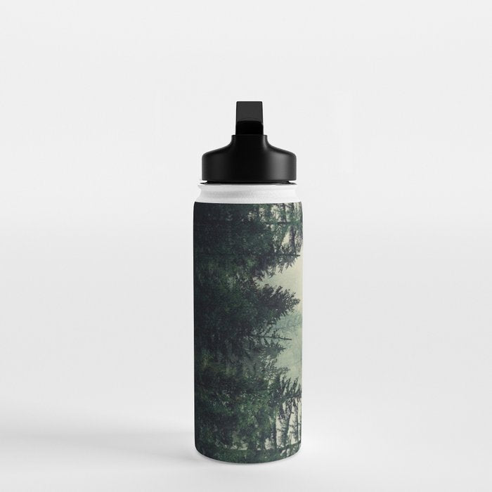 Foggy Pine Trees Water Bottle Gallery Image 3