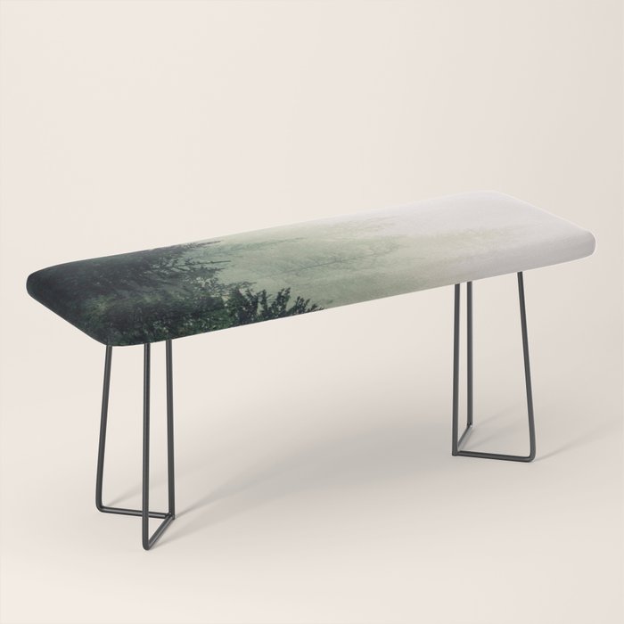 Foggy Pine Trees Bench Gallery Image 1