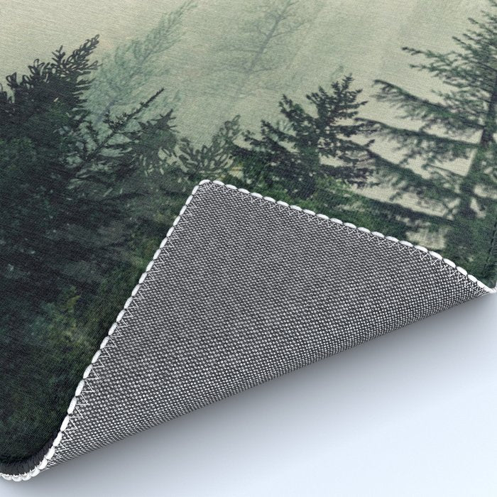 Foggy Pine Trees Rug Gallery Image 4