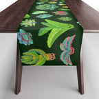 Baby succulent 1 - dark Table Runner Gallery Image 1