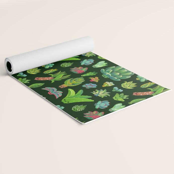 Baby succulent 1 - dark Yoga Mat Gallery Image 2