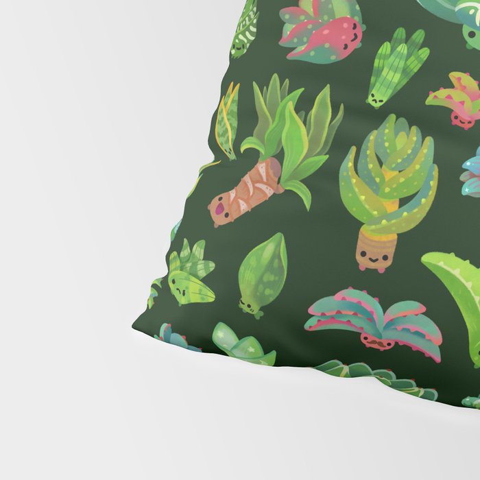 Baby succulent 1 - dark Pillow Sham Gallery Image 4