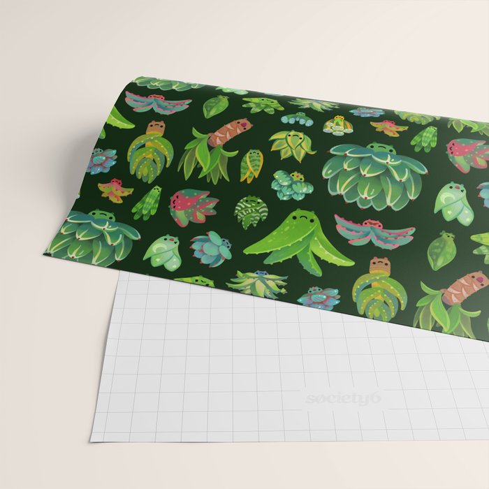 Baby succulent 1 - dark Wrapping Paper Gallery Image 2