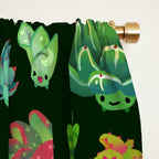 Baby succulent 1 - dark Window Curtain Gallery Image 2