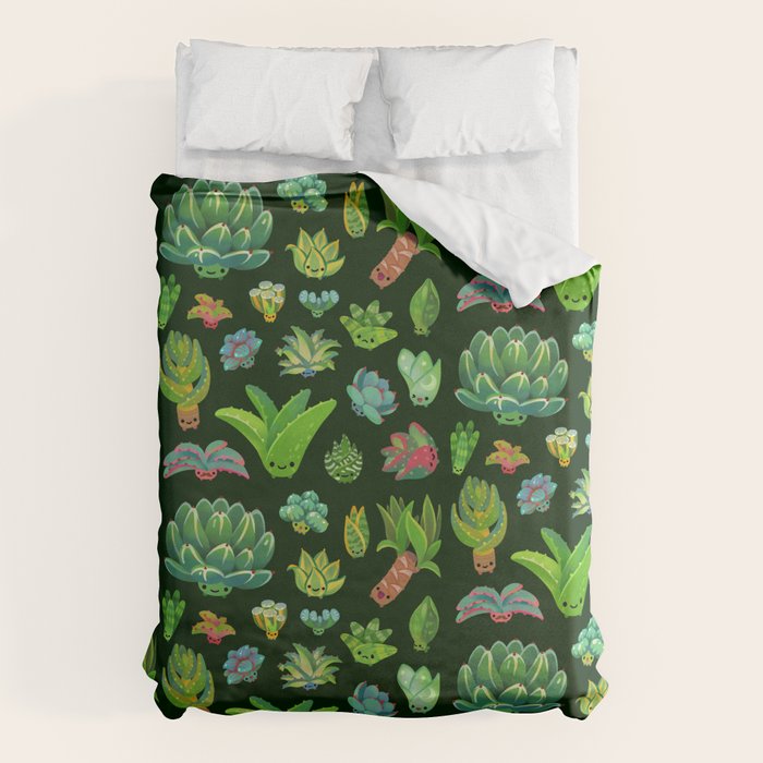 Baby succulent 1 - dark Duvet Cover Gallery Image 6