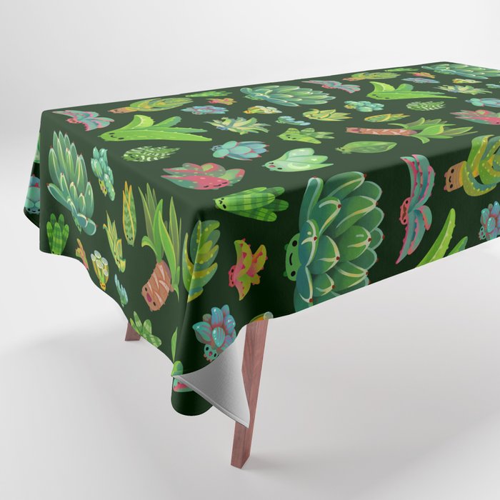 Baby succulent 1 - dark Tablecloth Gallery Image 1