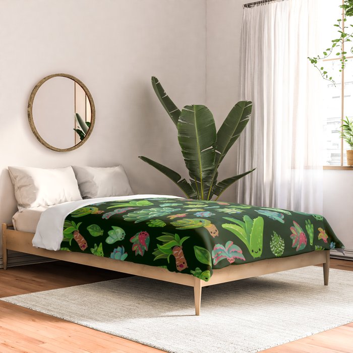 Baby succulent 1 - dark Comforter Gallery Image 2