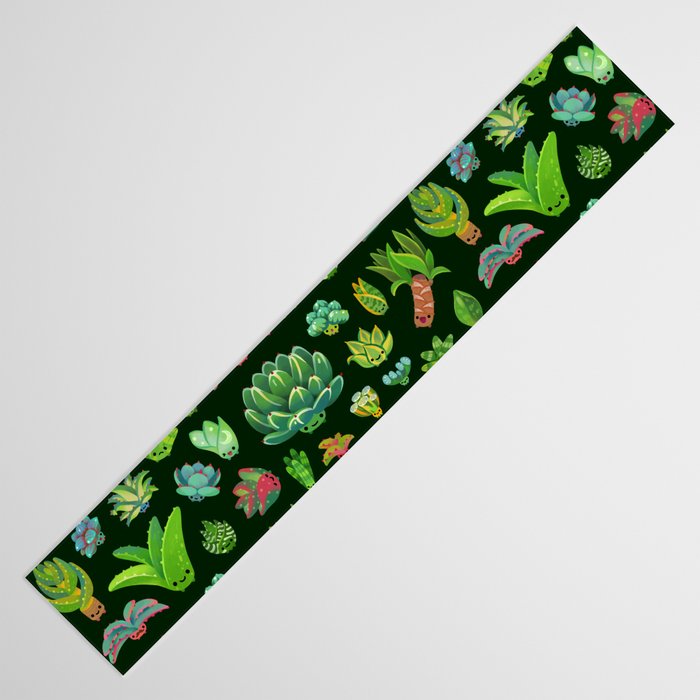 Baby succulent 1 - dark Table Runner Gallery Image 3