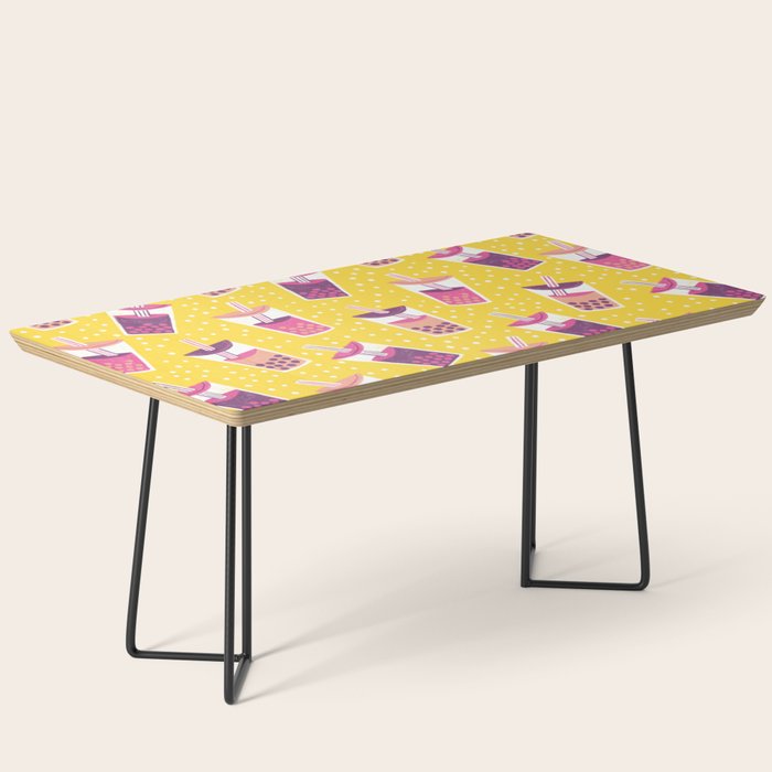 Bubble Tea Boba Pattern Coffee Table Gallery Image 1