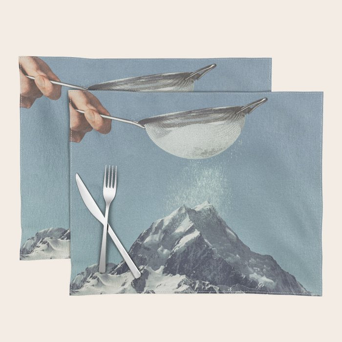 Sifted Summit - Snow Sugar on Mountain Peak Placemat Gallery Image 1