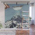 Sifted Summit - Snow Sugar on Mountain Peak Wall Mural Gallery Image 1