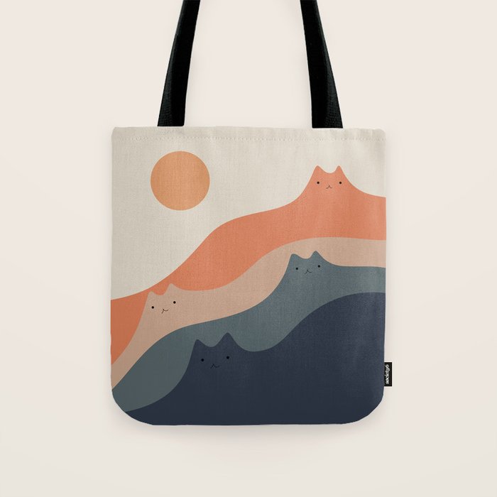 Cat Landscape 90 Tote Bag Gallery Image 1