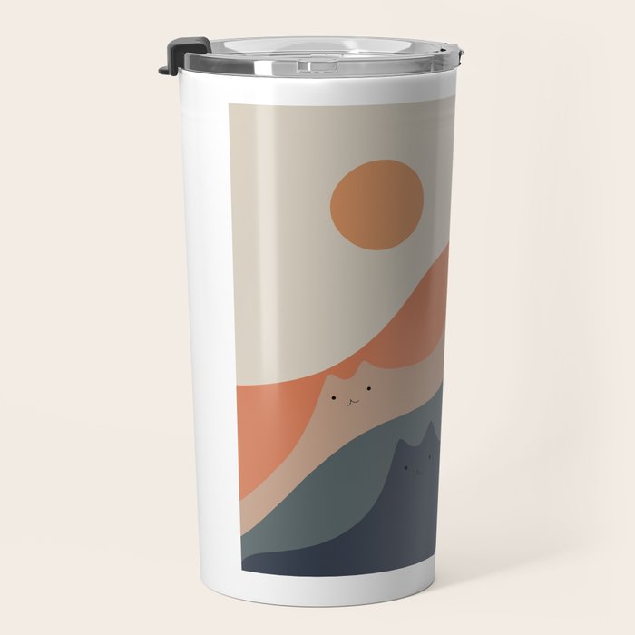 Cat Landscape 90 Travel Mug Gallery Image 3