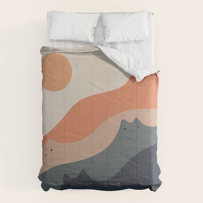 Cat Landscape 90 Comforter Gallery Image 1