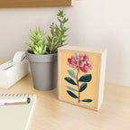 Rose Stem with Dusty Blue Leaves Mini Art Print Gallery Image 2