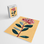 Rose Stem with Dusty Blue Leaves Jigsaw Puzzle Gallery Image 2