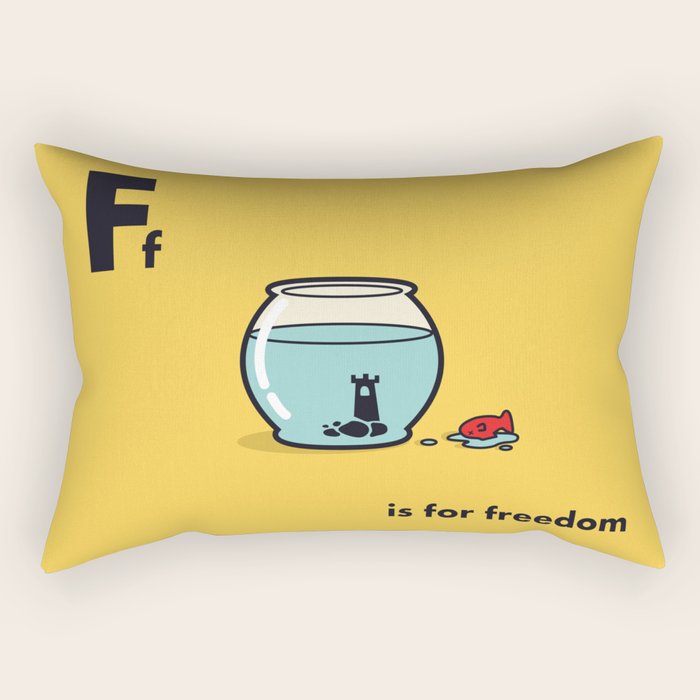 F is for freedom - the irony Rectangular Pillow Gallery Image 2
