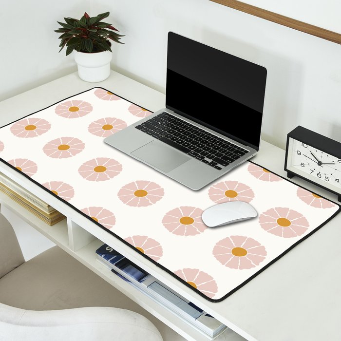 Daisies [Off White] Desk Mat Gallery Image 2