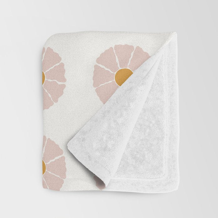 Daisies [Off White] Throw Blanket Gallery Image 3