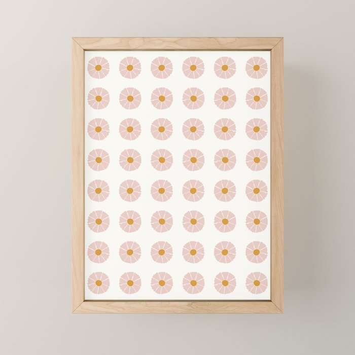 Daisies [Off White] Mini Art Print Gallery Image 1