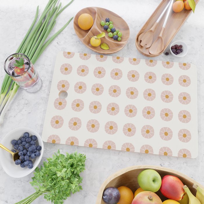 Daisies [Off White] Cutting Board Gallery Image 2