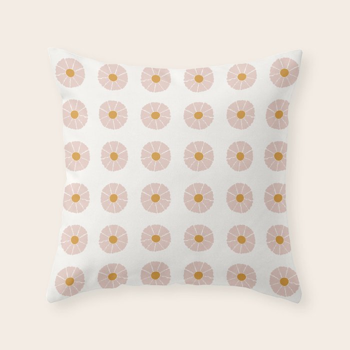 Daisies [Off White] Throw Pillow Gallery Image 6