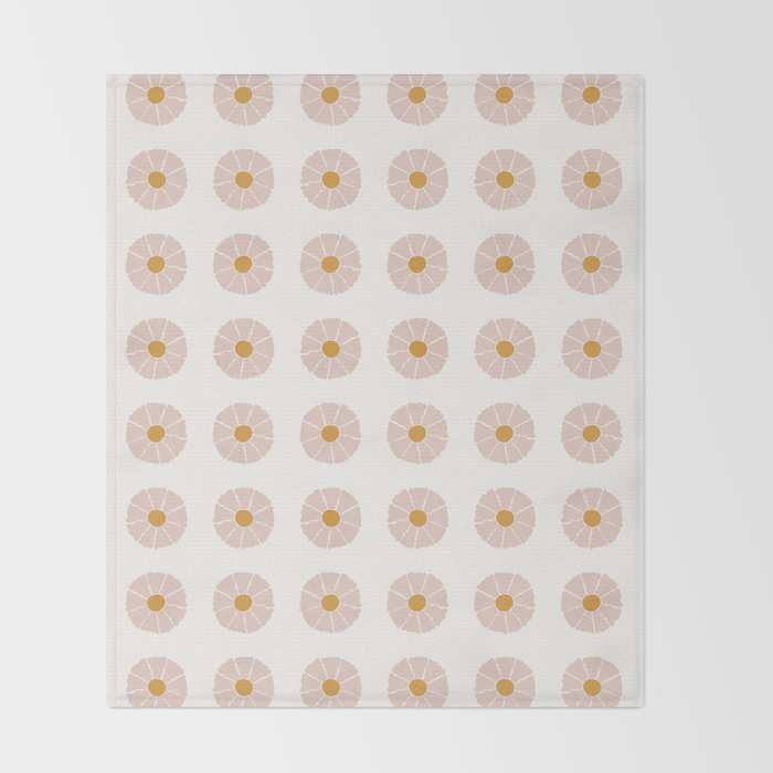 Daisies [Off White] Throw Blanket Gallery Image 2