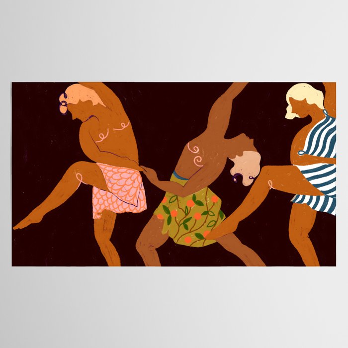 Midnight Muse: The Dance of Sisterhood Tablecloth Gallery Image 2