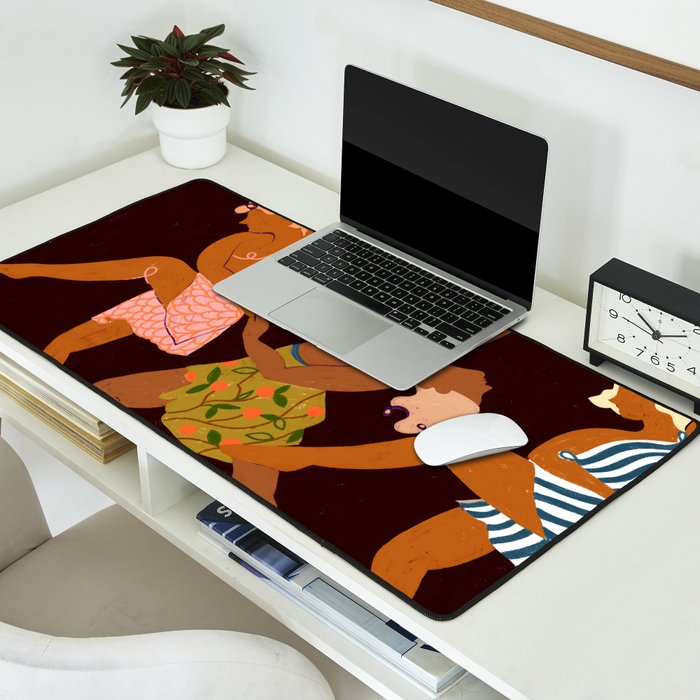 Midnight Muse: The Dance of Sisterhood Desk Mat Gallery Image 2