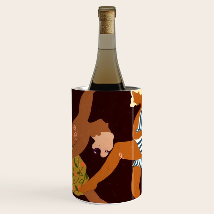 Midnight Muse: The Dance of Sisterhood Wine Chiller Gallery Image 3