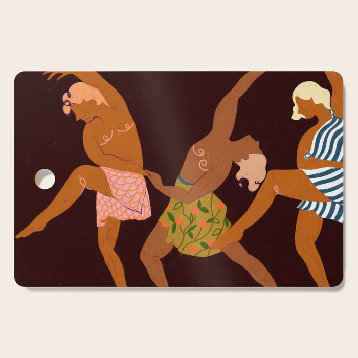 Midnight Muse: The Dance of Sisterhood Cutting Board Gallery Image 1