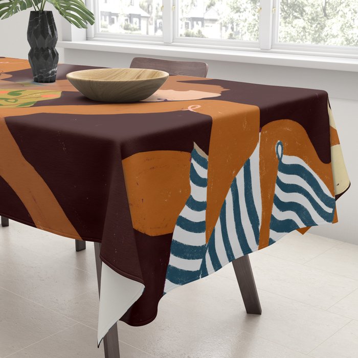 Midnight Muse: The Dance of Sisterhood Tablecloth Gallery Image 3