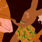 Midnight Muse: The Dance of Sisterhood Coffee Mug Gallery Image 2