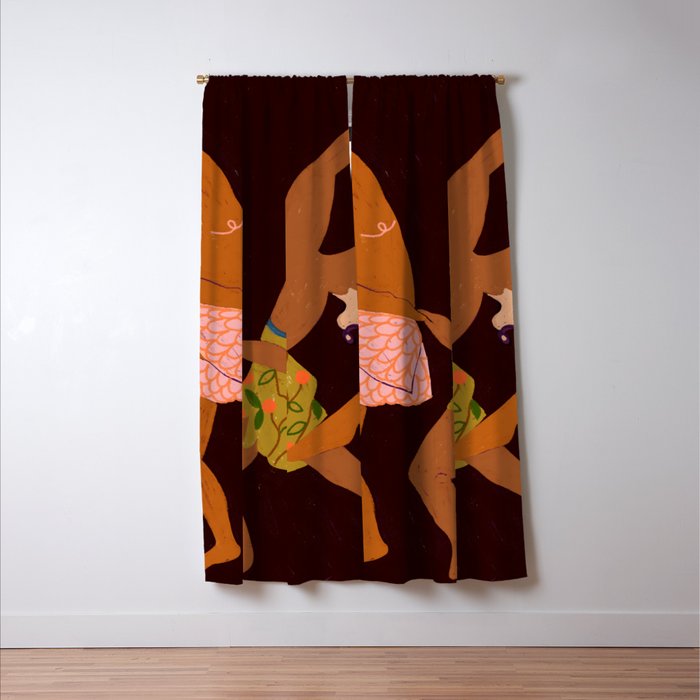 Midnight Muse: The Dance of Sisterhood Window Curtain Gallery Image 3