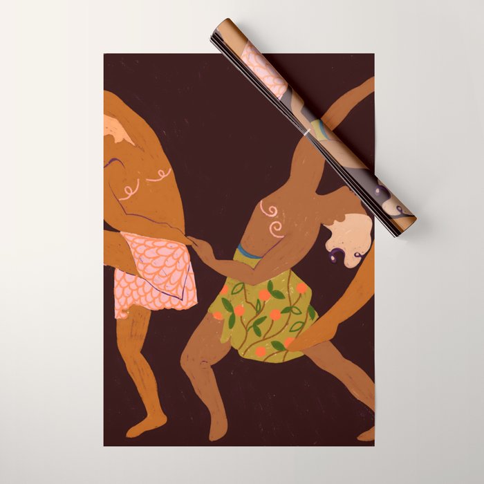 Midnight Muse: The Dance of Sisterhood Wrapping Paper Gallery Image 1