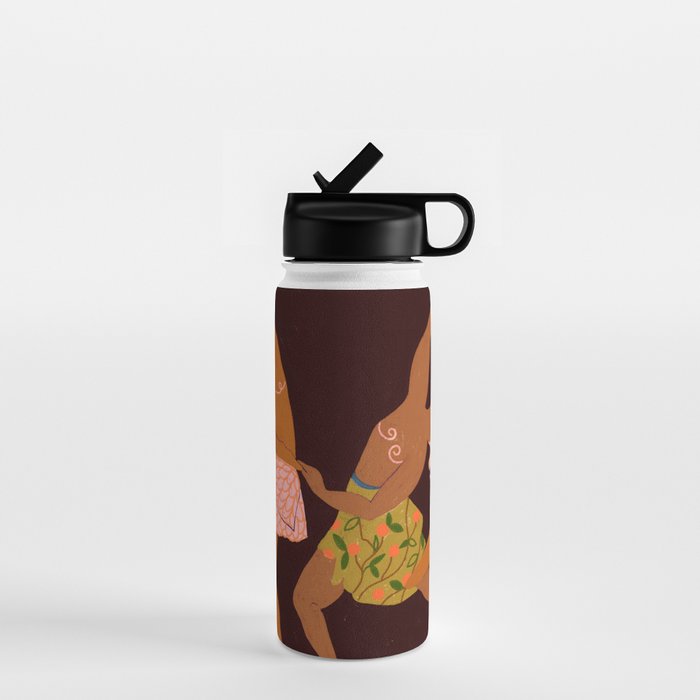 Midnight Muse: The Dance of Sisterhood Water Bottle Gallery Image 1