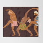 Midnight Muse: The Dance of Sisterhood Throw Blanket Gallery Image 2