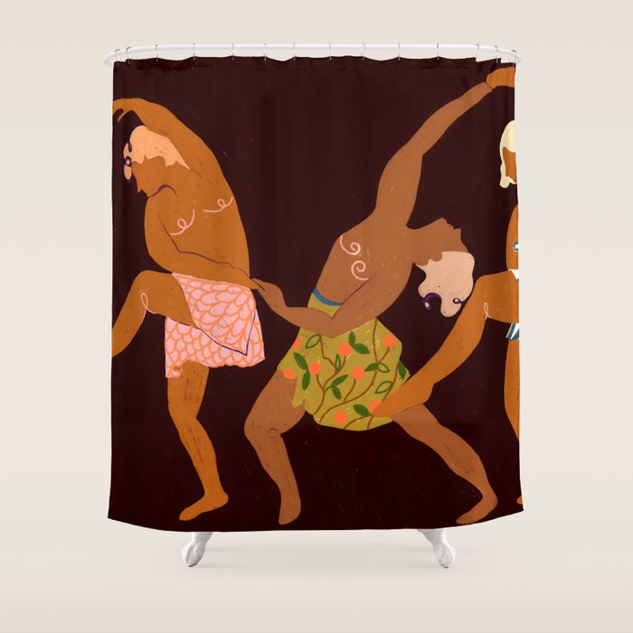 Midnight Muse: The Dance of Sisterhood Shower Curtain Gallery Image 1